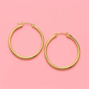Classic Gold Plated Hoop Earrings for Women | Lightweight & Elegant Daily Wear Jewelry