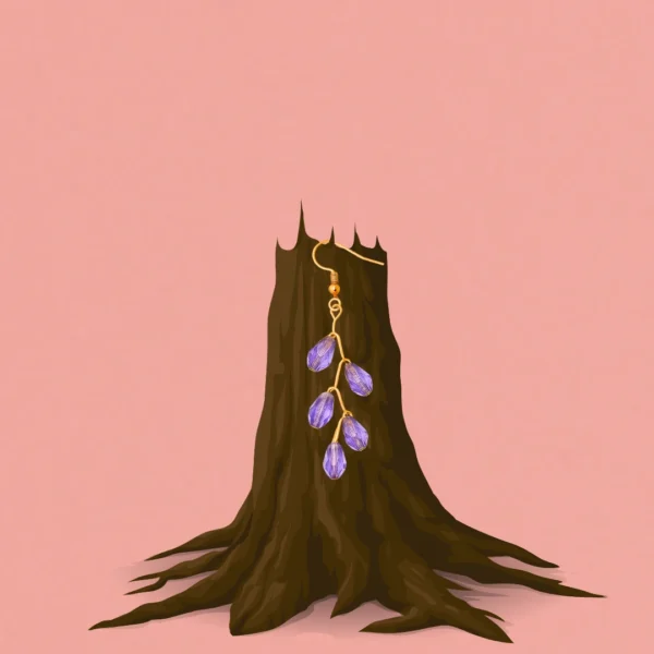 Floral Vine-Inspired Dangling Earring - Image 4