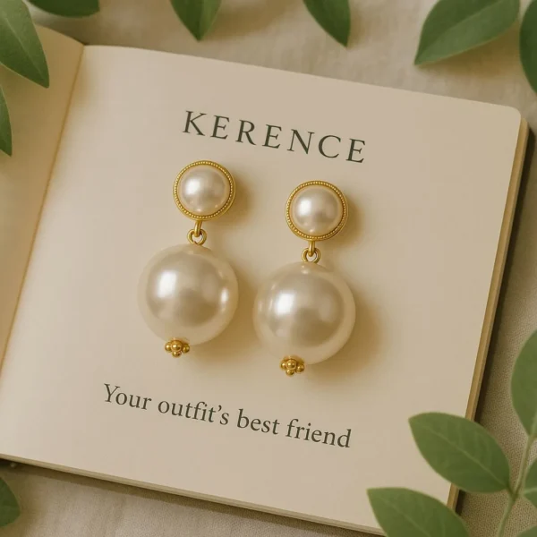 Classic Pearl Statement Earrings – Minimal Yet Bold - Image 4