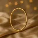 Minimalist Style Gold Finish Bangle for Women Daily Wear