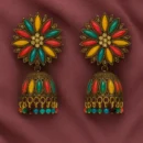 Multicolor Antique Jhumka Earrings for Women – Ethnic Party Wear
