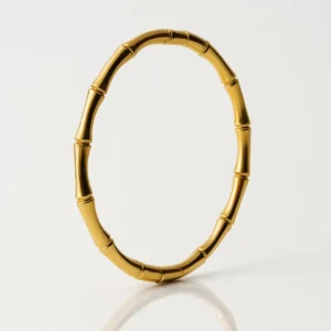 Minimalist Style Gold Finish Bangle for Women Daily Wear