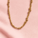 Stylish Twisted Beaded Chain Necklace for Women